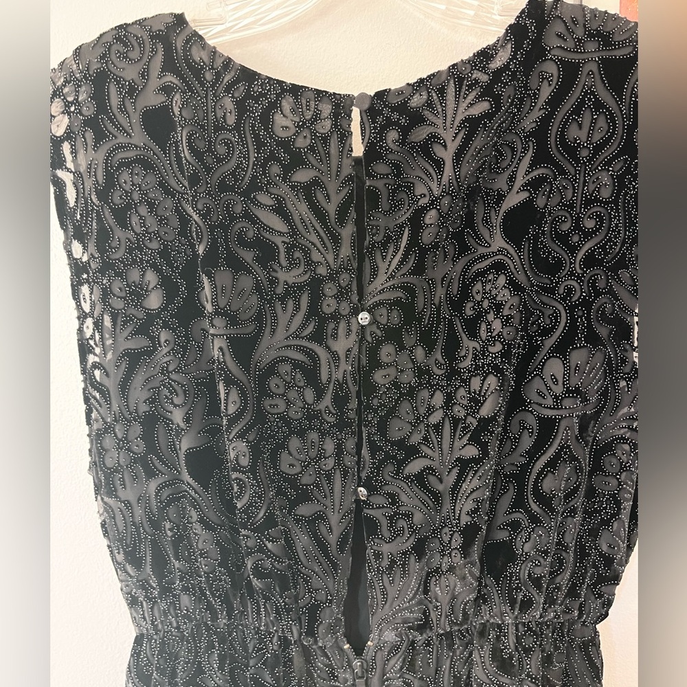 Stunning Alice and Olivia black velvet lace beaded dress - Picture 6 of 6